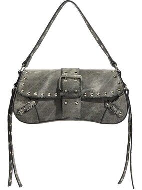 Women's Y2K Purse Cute Trendy Handbag Leather Goth Punk Shoulder Bag Studded Cro